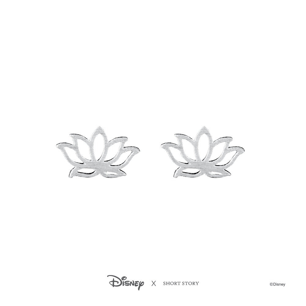 Disney x Short Story Earrings Jasmine Lotus - Silver