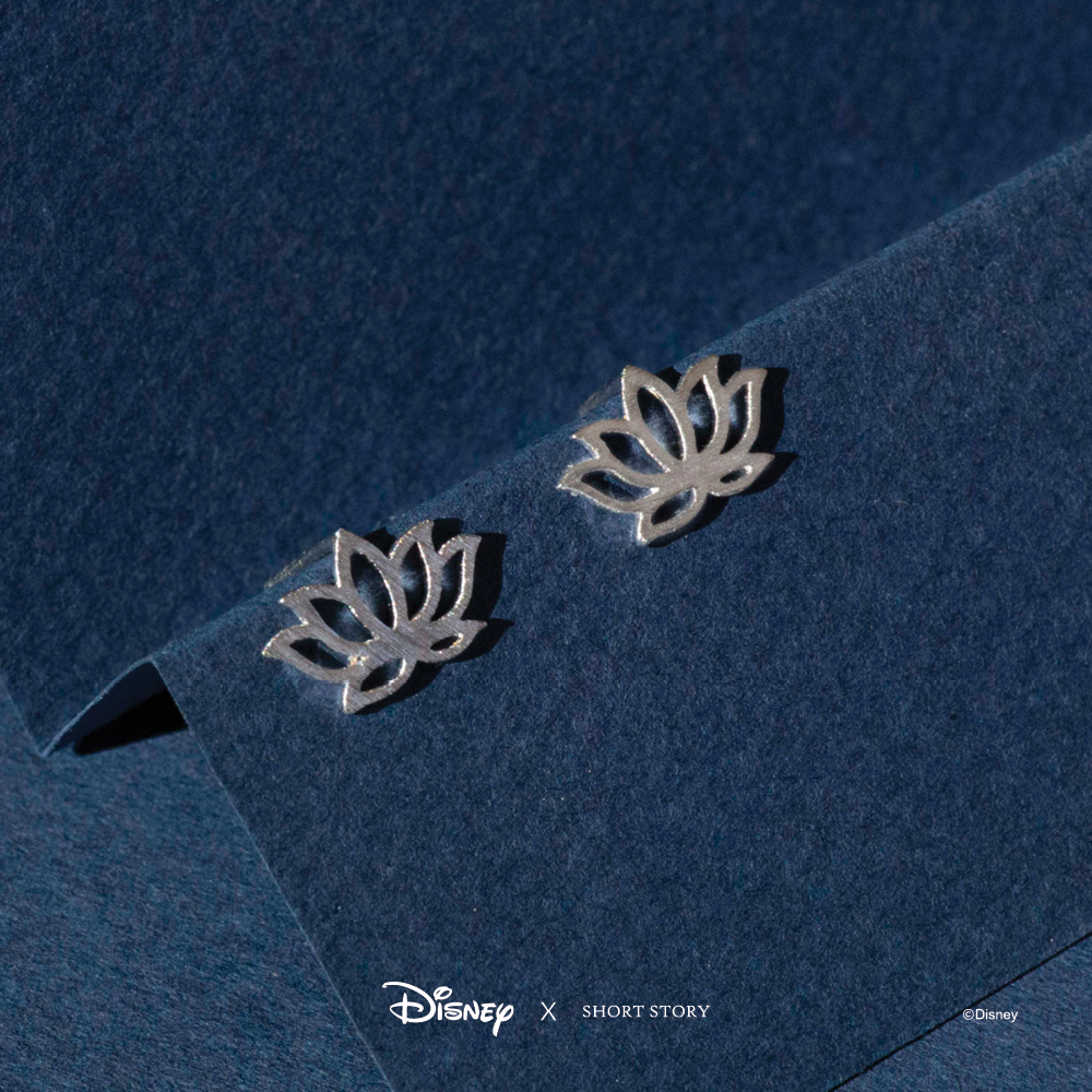 Disney x Short Story Earrings Jasmine Lotus - Silver