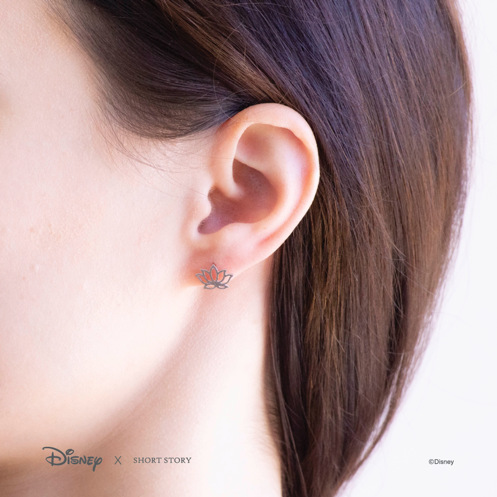 Disney x Short Story Earrings Jasmine Lotus - Silver