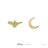 Disney x Short Story Earrings Genie's Lamp and Moon - Gold