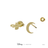 Disney x Short Story Earrings Genie's Lamp and Moon - Gold
