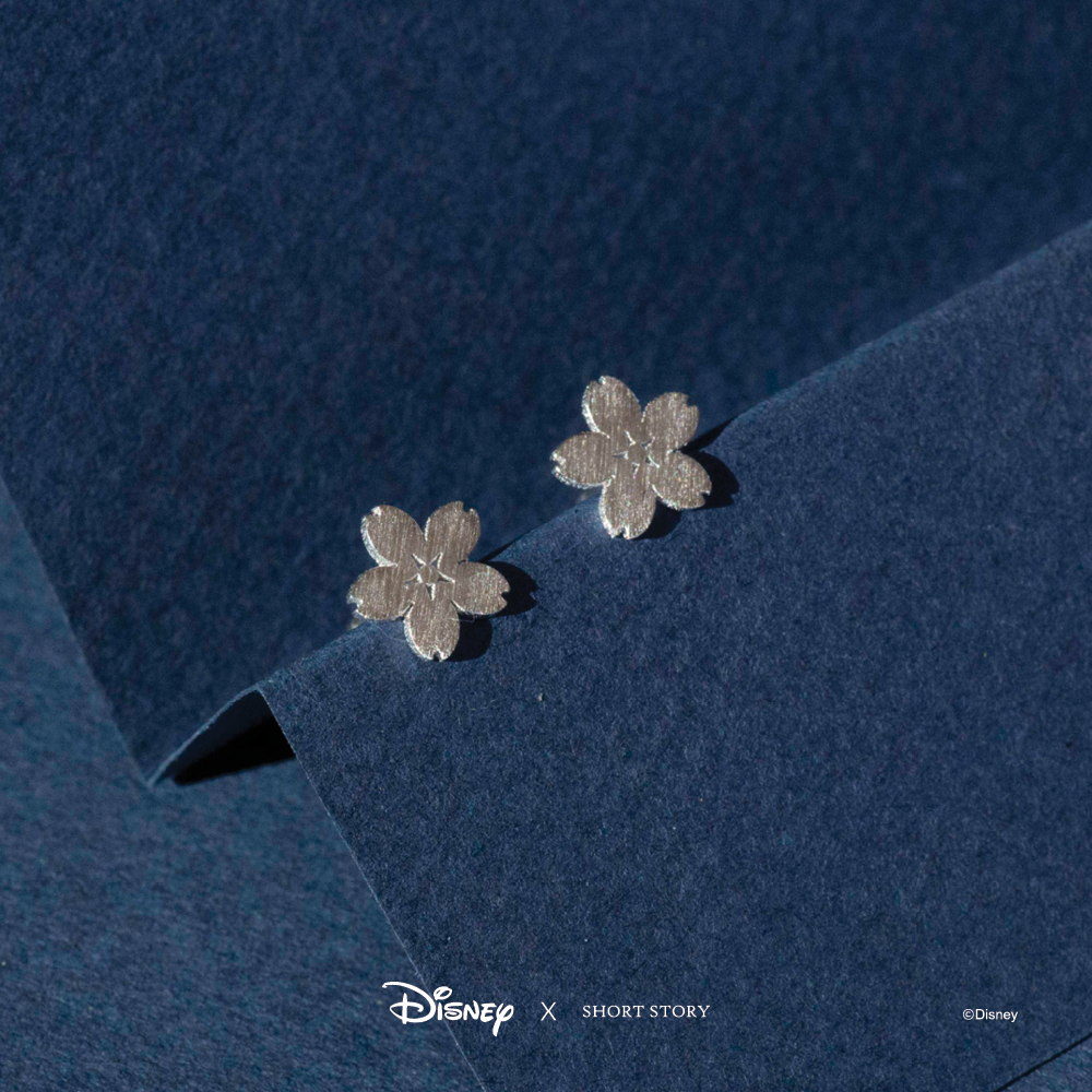 Disney x Short Story Earrings Mulan Sakura - Silver