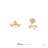 Disney x Short Story Earrings Aurora's Flower And Crown - Gold