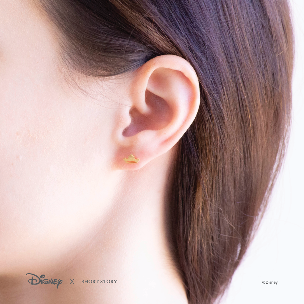 Disney x Short Story Earrings Aurora's Flower And Crown - Gold