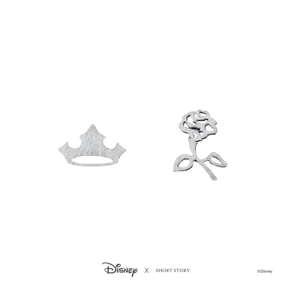 Disney x Short Story Earrings Aurora's Flower And Crown - Silver