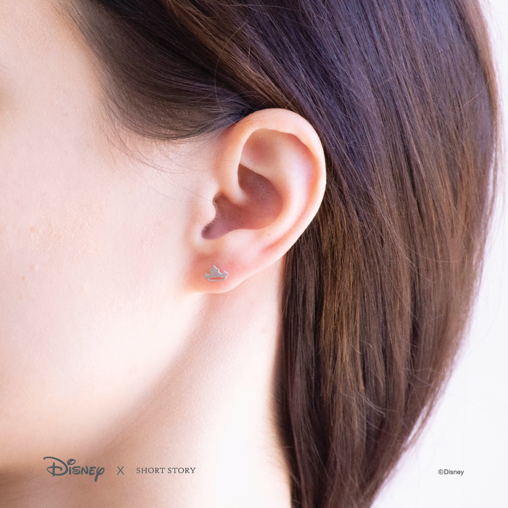 Disney x Short Story Earrings Aurora's Flower And Crown - Silver