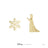 Disney x Short Story Earrings Elsa And Snowflake - Gold