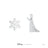 Disney x Short Story Earrings Elsa And Snowflake - Silver