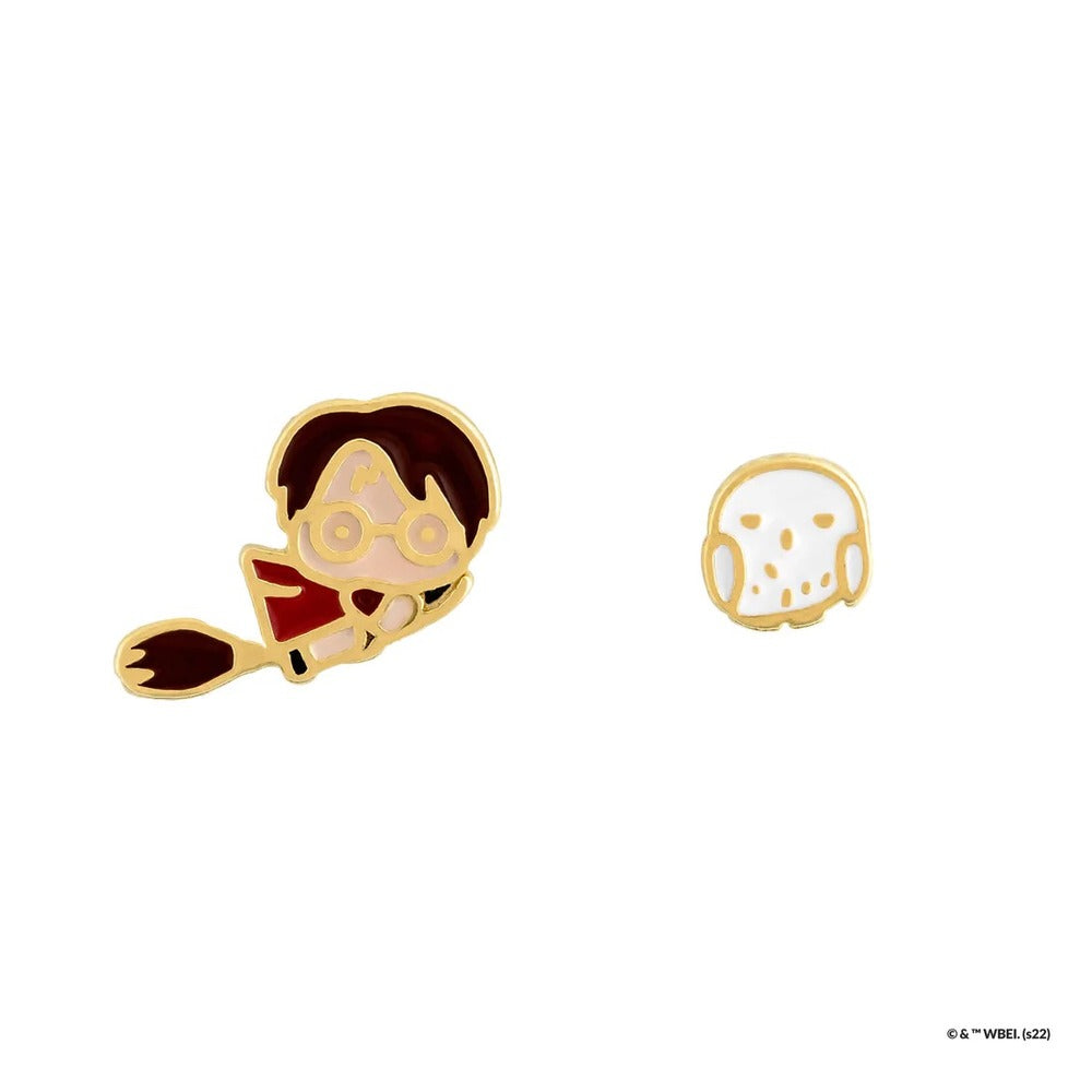 Harry Potter x Short Story Earrings - Harry & Hedwig - Epoxy