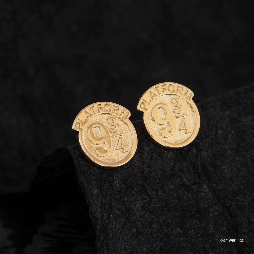 Harry Potter x Short Story Earrings - Platform 9 3/4 - Gold
