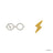 Harry Potter x Short Story Earrings - Glasses & Lightning Bolt