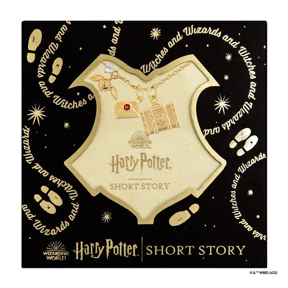 Harry Potter x Short Story Necklace - Hogwarts Letter - Gold