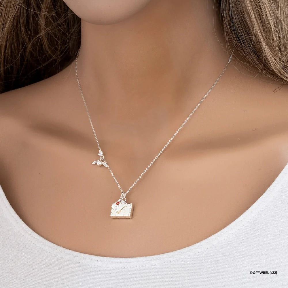 Harry Potter x Short Story Necklace - Hogwarts Letter - Silver