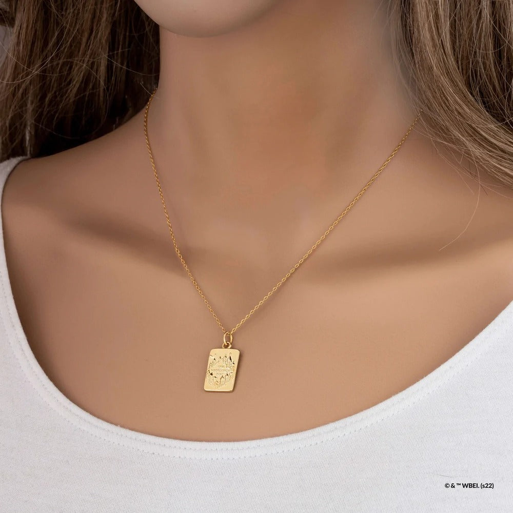 Harry Potter x Short Story Necklace - Marauder's Map - Gold