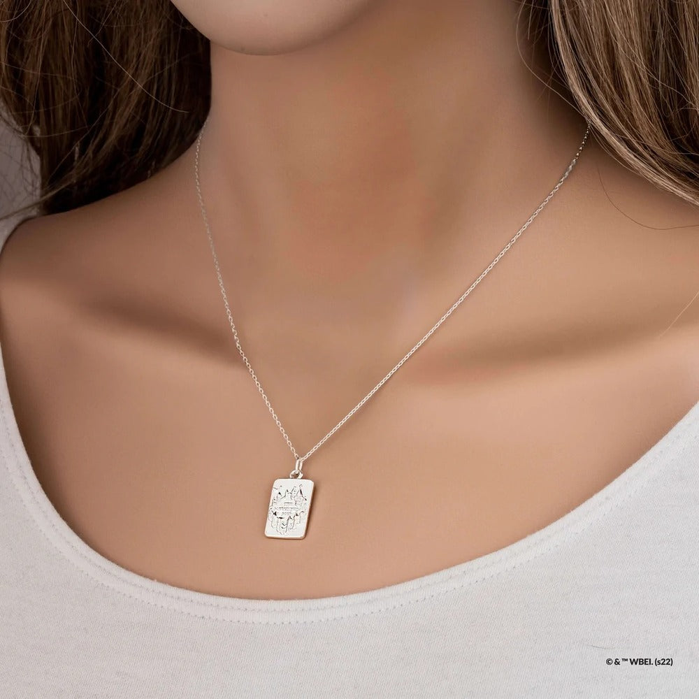 Harry Potter x Short Story Necklace - Marauder's Map - Silver