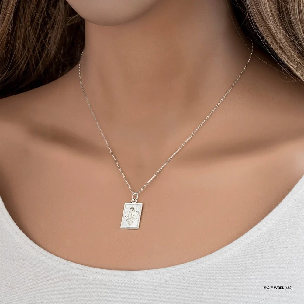 Harry Potter x Short Story Necklace - Doe - Silver