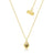 Disney Couture Kingdom Precious Metal - Star Wars - Mandalorian Helmet Crystal Necklace Yellow Gold