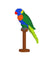Jekca Animals - Rainbow Lorikeet 32cm