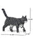 Jekca Animals - Tabby Cat Dark Grey Walking 28cm