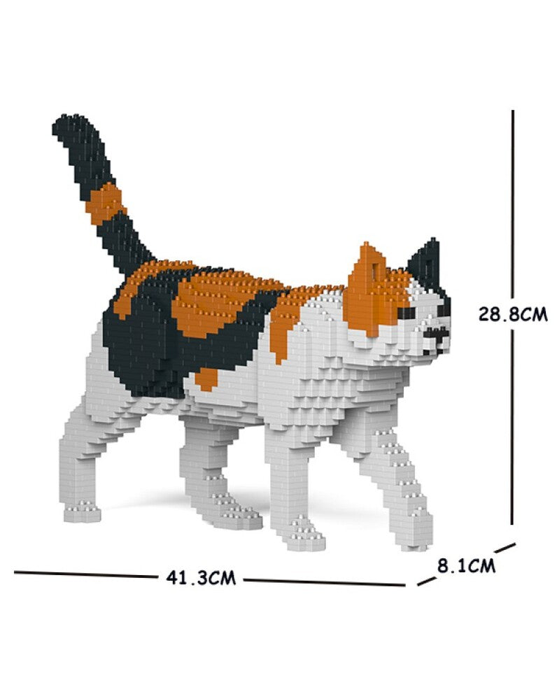 Jekca Animals - Calico Cat Walking 28cm