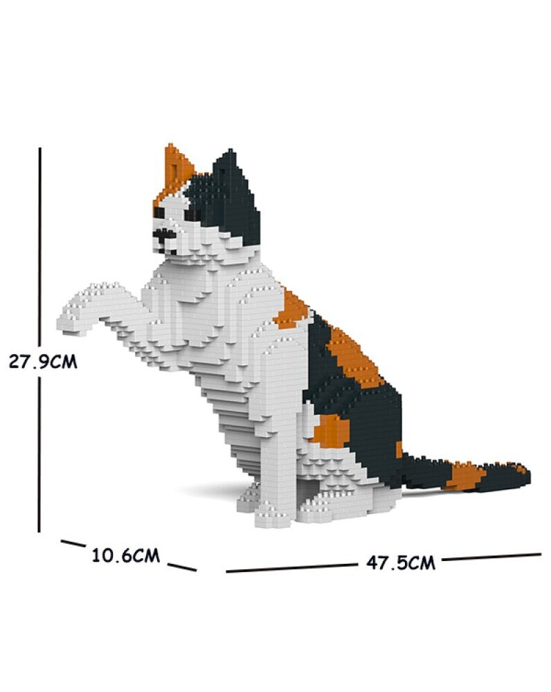 Jekca Animals - Calico Cat Pawing 27cm