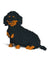 Jekca Animals - Dachshund Sitting Black 17cm
