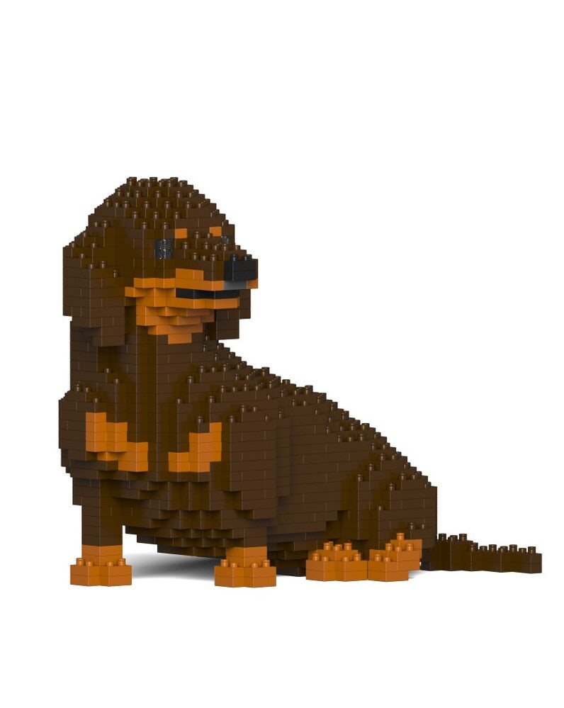Jekca Animals - Dachshund Sitting Brown 17cm