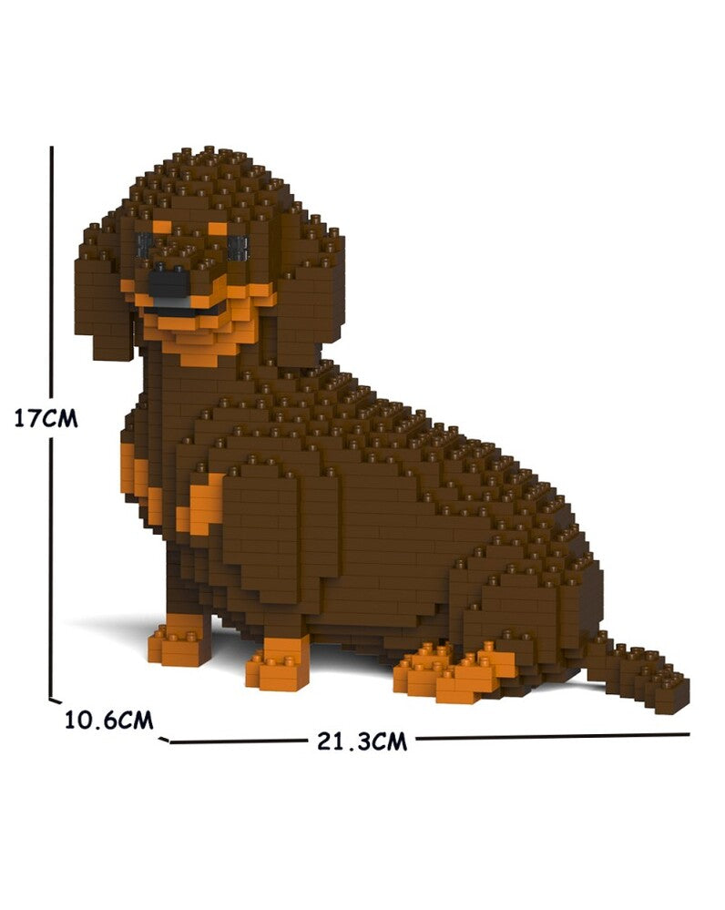 Jekca Animals - Dachshund Sitting Brown 17cm