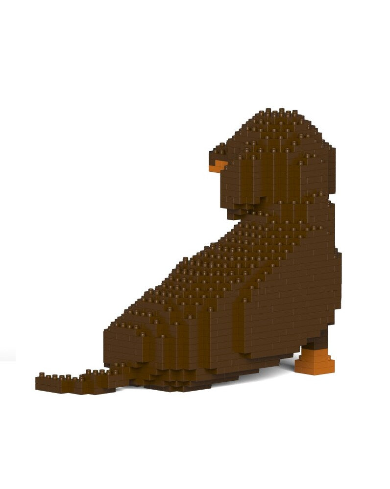 Jekca Animals - Dachshund Sitting Brown 17cm