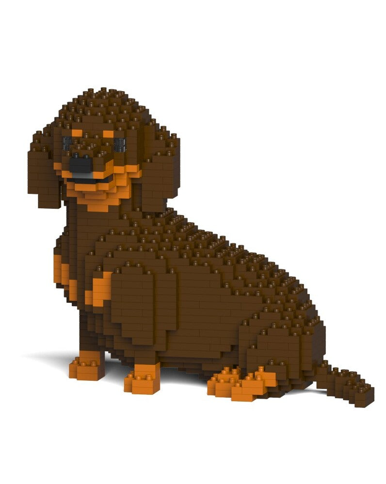 Jekca Animals - Dachshund Sitting Brown 17cm