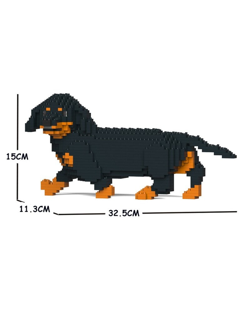 Jekca Animals - Dachshund Walking Black 15cm