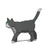Jekca Animals - Grey Tuxedo Cat 28cm