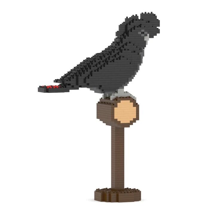 Jekca Animals - Red-tailed Black Cockatoo 35cm