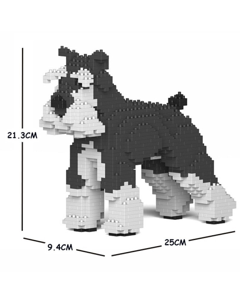Jekca Animals - Schnauzer Grey & White 21cm