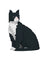 Jekca Animals - Tuxedo Cat Sitting 27cm