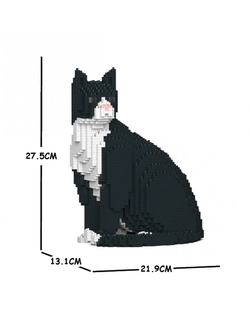 Jekca Animals - Tuxedo Cat Sitting 27cm
