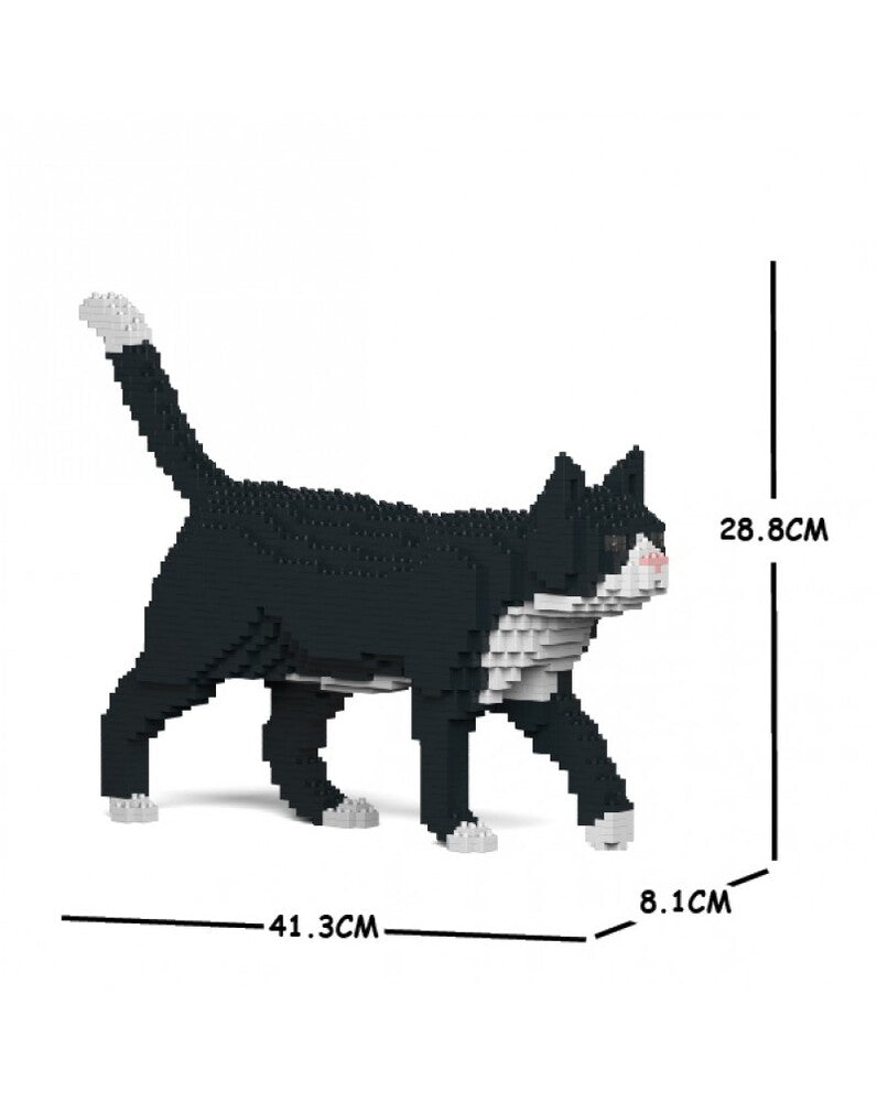 Jekca Animals - Tuxedo Cat Walking 28cm