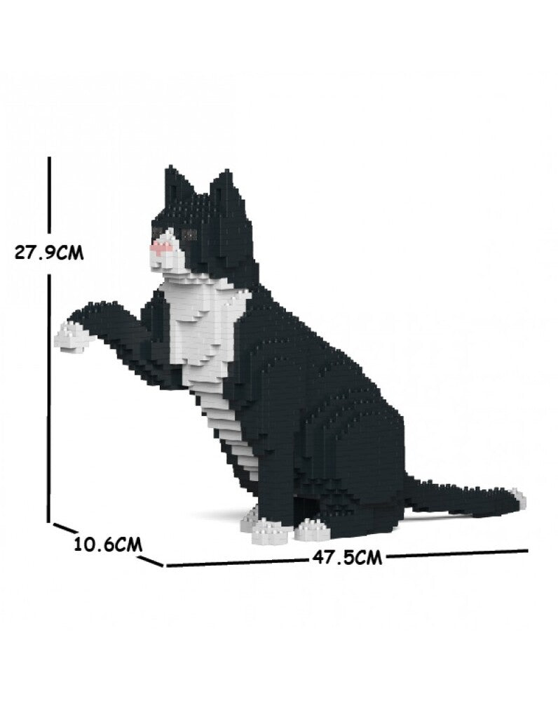 Jekca Animals - Tuxedo Cat Pawing 27cm