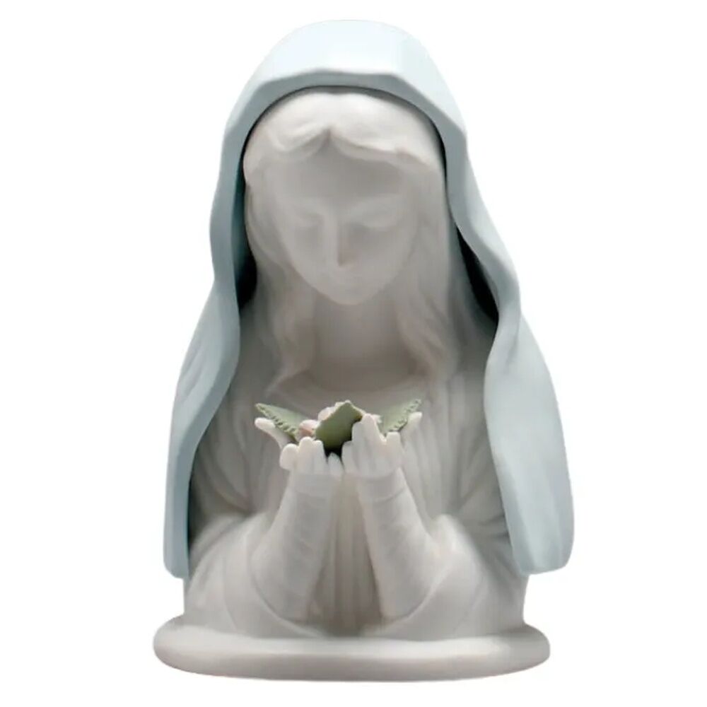Porcelain Blue Madonna Statue