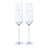 Dartington Crystal Bride & Groom Flute Pair