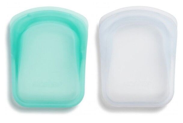 Stasher Pocket Set of 2 - Clear & Aqua