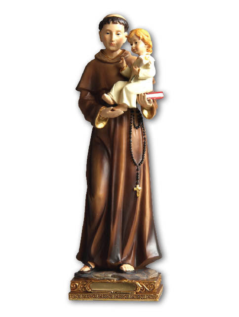 St Anthony - 20cm Resin Statue