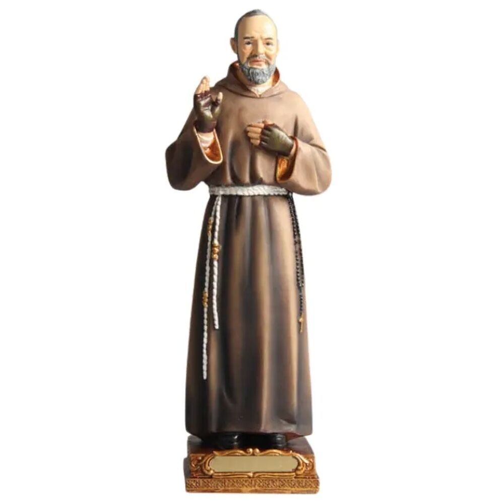 St Padre Pio - 20cm Resin Statue