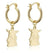 Disney Couture Kingdom - D100 - Star Wars Mandalorian Grogu Charm Hoop Earrings Yellow Gold