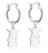 Disney Couture Kingdom - D100 - Star Wars Mandalorian Grogu Charm Hoop Earrings White Gold