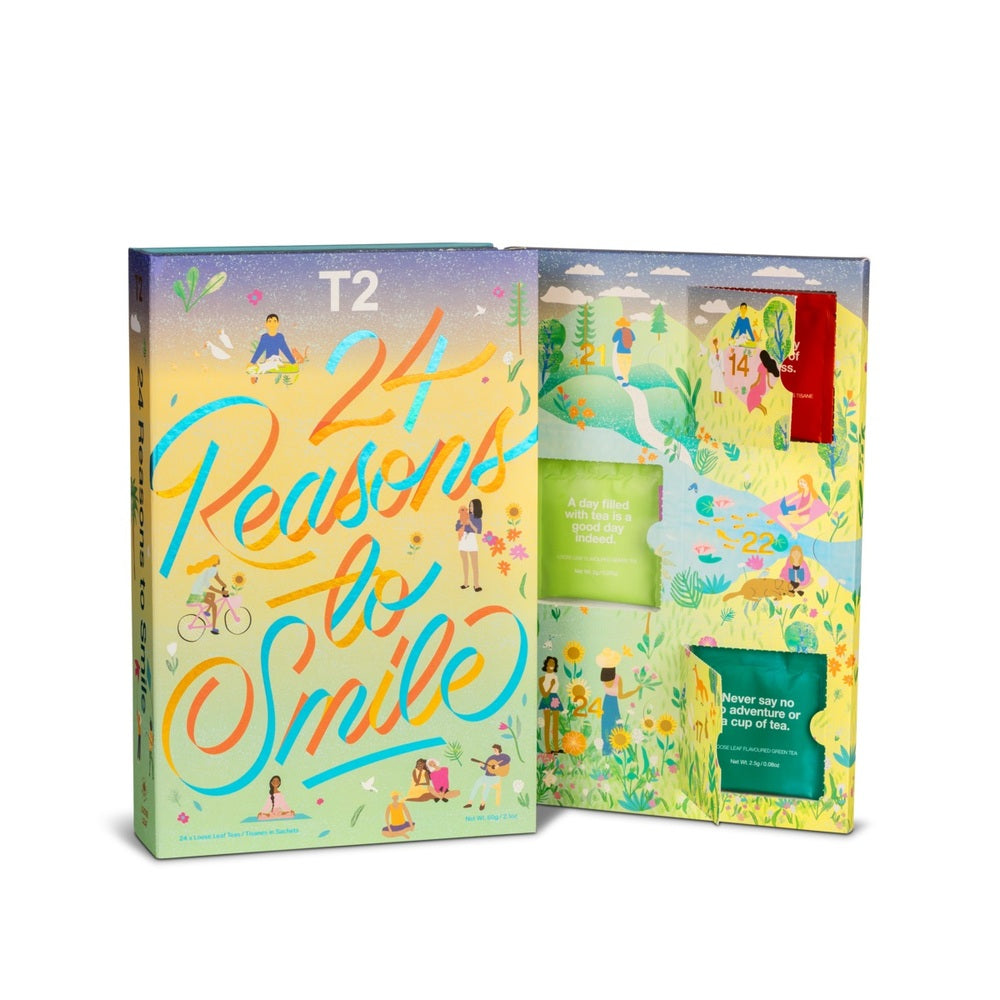 T2 Christmas Loose Leaf Advent Calendar - 24 Reasons To Smile