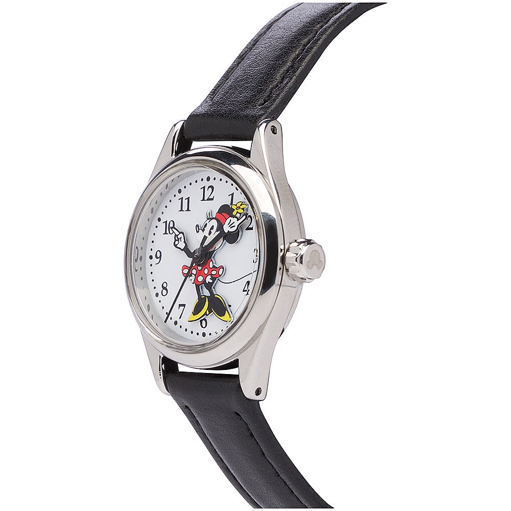 The Original Mickey Collection Watch - Silver + Black 25mm Ft Minnie