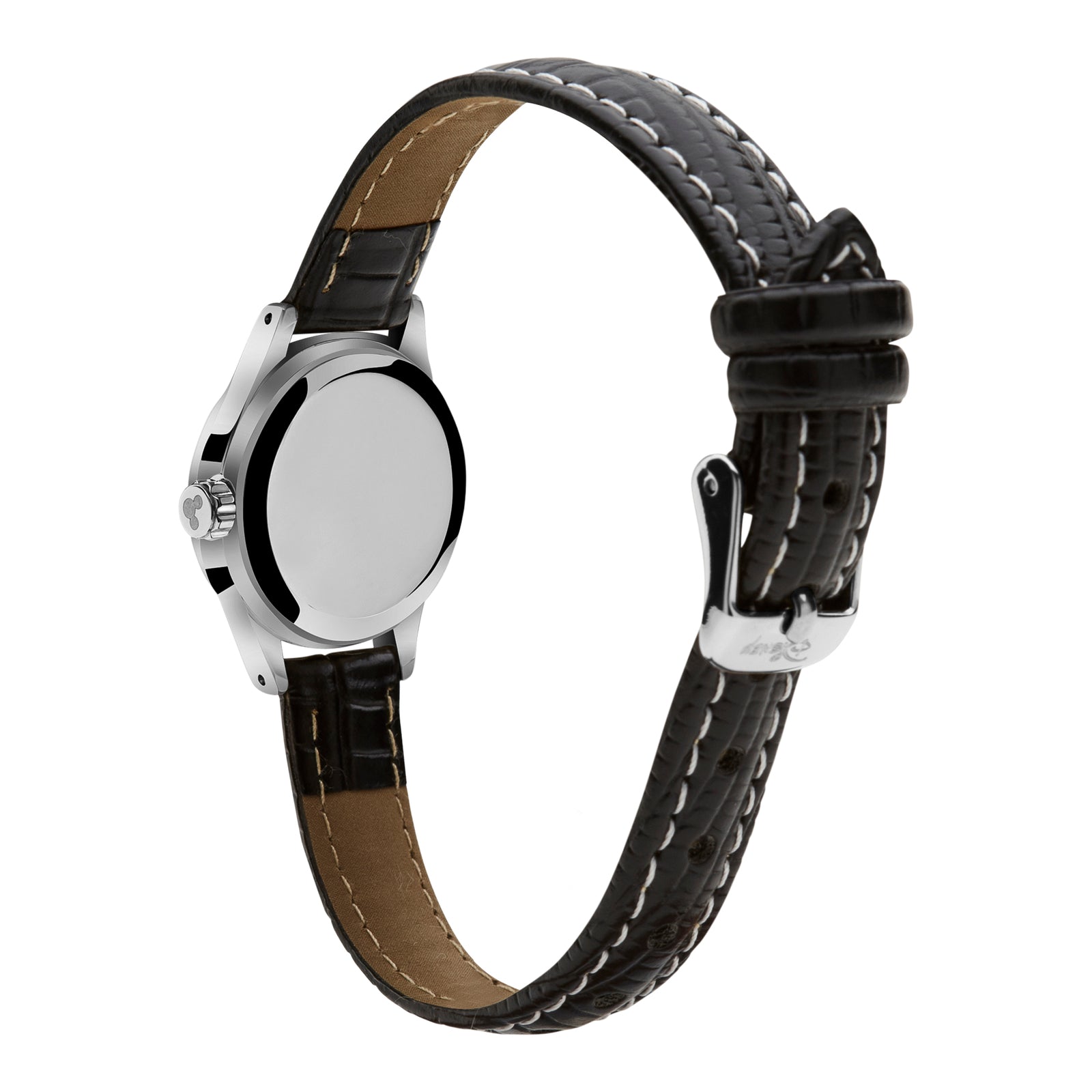 The Original Mickey Collection Watch - Silver + Croc Black 25mm