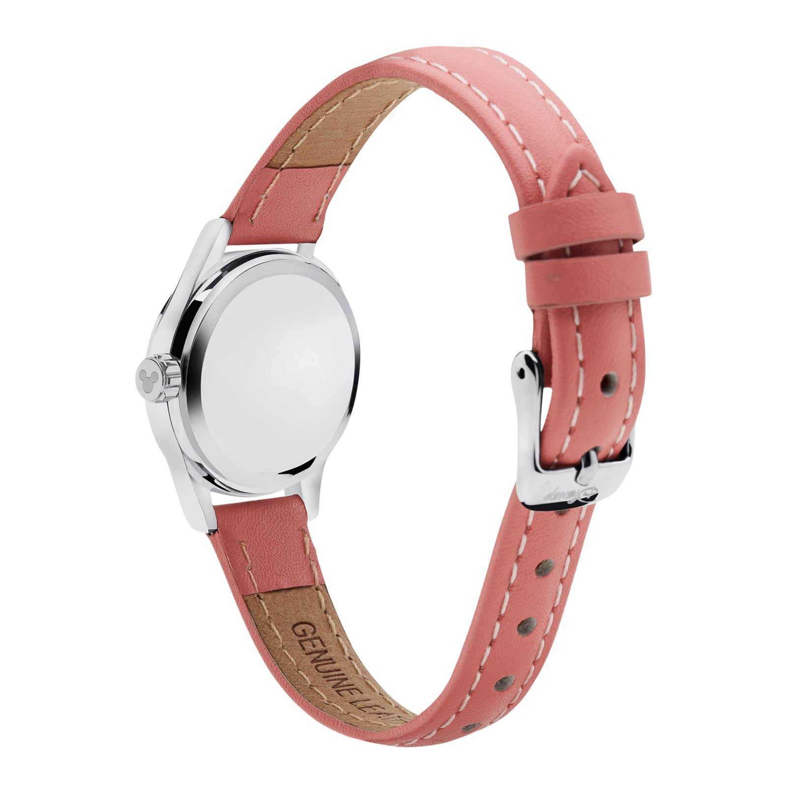 The Original Mickey Collection Watch - Silver + Pink 25mm Ft Mickey and Minnie