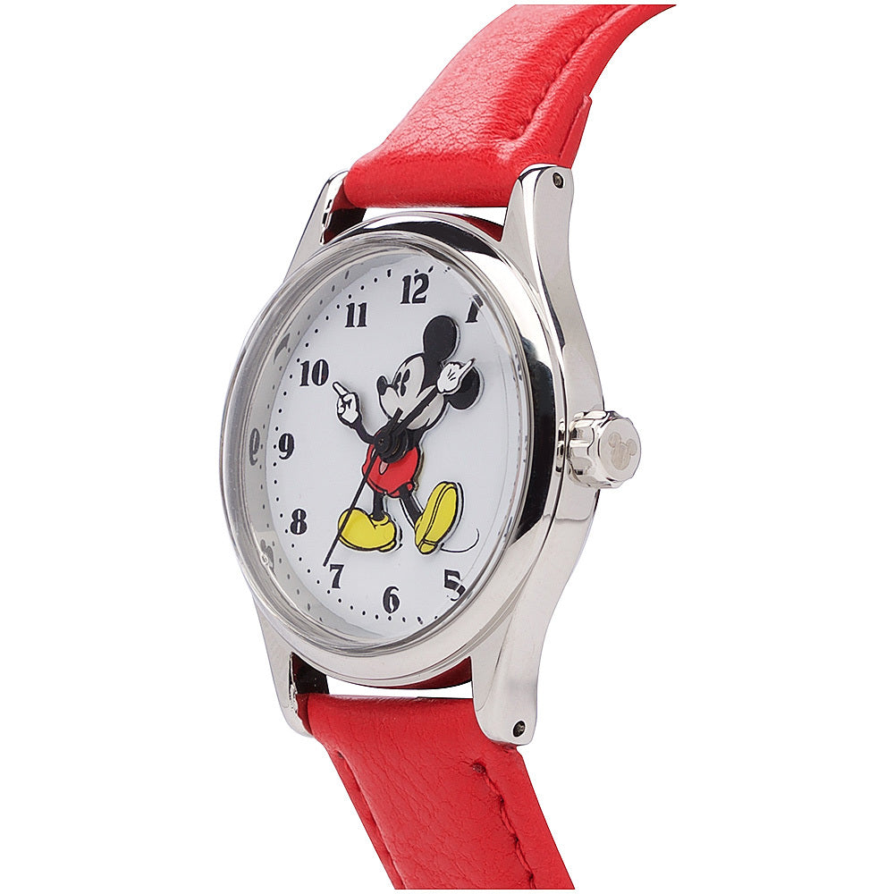 The Original Mickey Collection Watch - Silver + Red 34mm